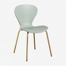 Chaise de salle à manger empilable Uit Sklum Céladon Doré