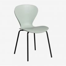 Chaise de salle à manger empilable Uit Sklum Céladon Noir