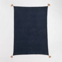 Couverture à carreaux en coton Paraiba SKLUM Noir - Beige Lino