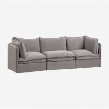 Sklum - Dreiteiliges modulares Sofa "Grace" aus Leinen und Baumwolle
