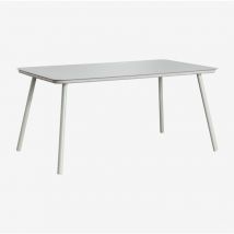 Rechteckiger Esstisch aus Glas und Aluminium (160x90 cm) Arhiza Grün Caqui - Sklum