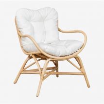 Fauteuil de jardin en rotin Makena Sklum naturel