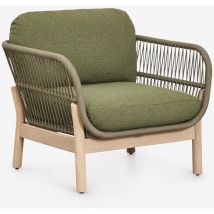 Fauteuil Karvia en aluminium et bois d'acacia Sklum