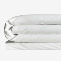Housse de couette en satin 300 fils Sampras Sklum Blanc