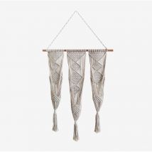 Jardinière suspendue en macramé Deyoces Sklum Beige Crème