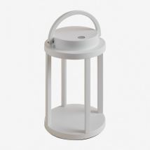 Lampe de table d'extérieur led sans fil en acier Arelvy Sklum Blanc