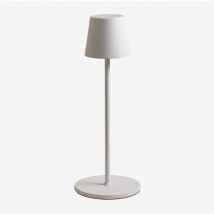 Lampe de table d'extérieur led sans fil Isona Sklum Blanc