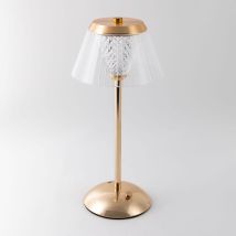 Lampe de table led sans fil Tinyent en fer et verre Sklum Or Rose