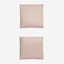 Lot de 2 taies d'oreiller en percale de coton Lesia 180 fils Sklum Rosa Pâle Make Up