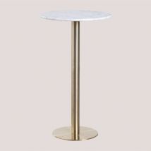 Mesa Alta de Bar Redonda en Mármol (Ø60 cm) Cosmopolitan Sklum Oro champagne