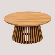 Sklum - Mesa de Centro Redonda en Madera de Acacia (Ø80 cm) Mura