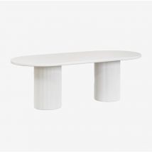 Sklum - Mesa de comedor ovalada 220x100 cm en cemento Velia