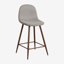Sklum - 4er-pack Glamm-hocker ↑65 Cm Grau Beton Dunkles Holz