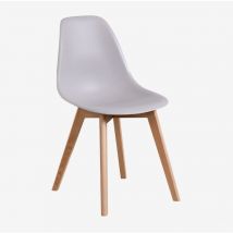 Lot de 4 chaises de salle à manger Scand Nordic Sklum Gris Clair