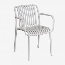 Lot de 2 chaises de salle à manger Wendell en polypropylène avec accoudoirs Sklum Gris