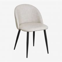 Pack de 2 sillas de comedor tapizada en polipiel Kana Sklum Gris Topo Claro