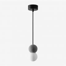 Plafonnier en ciment avec boule en verre Bublik Sklum Gris Anthracite
