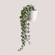 Collier de coeurs de plantes suspendues artificielles décoratives Sklum Vert Foncé
