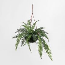 Plante Suspendue Artificielle Décorative de Fougère Sklum Vert Foncé