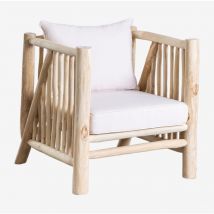 Poltrona Narel in legno di teak Marrone Legno Naturale - Sklum