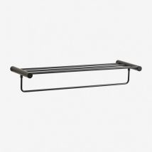 SKLUM Porta asciugamani da bagno a parete Devon in acciaio inox con mensola Nero