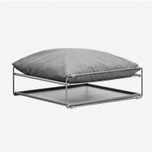Pouf de jardin Amaro transformable en table d'appoint Sklum Gris