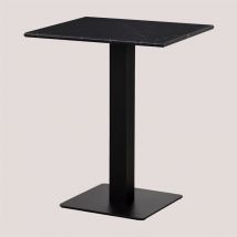 SKLUM Quadratischer Bistrotisch aus Marmor Livanto &x2194&xFE0E 60 cm Schwarzer Marmor