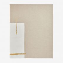 Quadro decorativo dipinto a mano su lino con rilievo in gesso (80x100 cm) Mivara a - Sklum