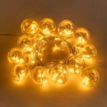 Rideau led lumineux avec boules (4,70 m) Biro Sklum Blanc Chaud