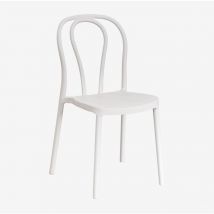 Sklum - Sedia da giardino impilabile Mizzi Gardenia Bianco