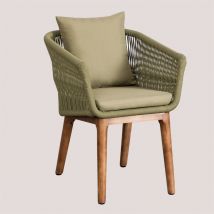 Lot de 2 chaises de salle à manger Barker Sklum Vert Bambou