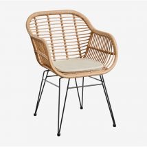 Sklum - Silla de comedor en mimbre sintético Zole