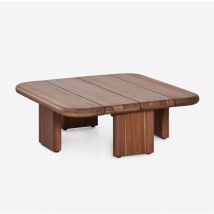 Table basse de jardin carrée 70x70 cm en bois d'acacia Famara Sklum