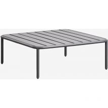 Table basse de jardin carrée 90x90 cm en acier Roubly Sklum Gris Graphite