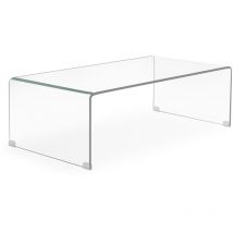 Sklum - Table basse en verre transparent (110x55 cm) Crisis