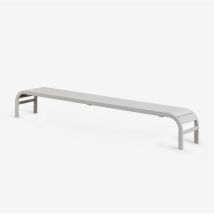 Table d'appoint pour chaise longue en acier Marietta Sklum Blanc Gardenia