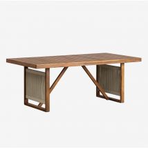 Table de jardin rectangulaire 200x100 cm en bois d'acacia Nayely Sklum