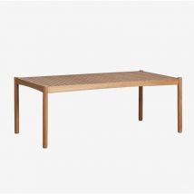 Table de jardin rectangulaire 200x100 cm en bois d'eucalyptus Aderyn Sklum
