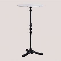 Tavolo Alto da Bar in Marmo Roma Rotonda nero Bianco - Sklum