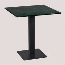 Tavolo Bar Quadrato in Marmo Livanto &x2194&xFE0E 60 cm nero verde - Sklum