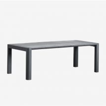 Tavolo da giardino rettangolare Arnadine Grigio Grafite 220 x 100 cm - Sklum