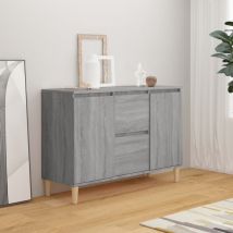 SKM - Buffet Sonoma gris 103,5x35x70 cm Bois d'ingénierie