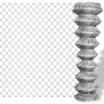 SKM - Clôture à mailles losangées Acier galvanisé 25x0,8 m Argenté