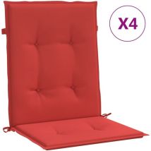 Longziming - skm Coussins de chaise de jardin 4 pcs Rouge 100 x 50 x 3 cm