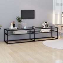 SKM - Meuble tv Transparent 180x40x40,5 cm Verre trempé