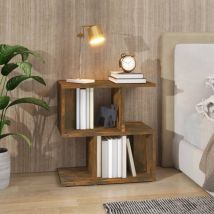 Table De Chevet Chêne Fumé 50x30x51,5 Cm Bois D'Ingénierie - Skm