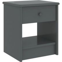 Table de chevet Gris foncé 35x30x40 cm Bois de pin massif - SKM