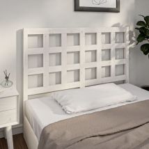 Tête de lit Blanc 125,5x4x100 cm Bois massif de pin - SKM
