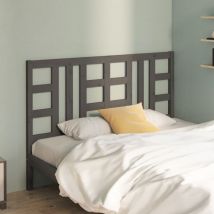 Tête de lit Gris 126x4x100 cm Bois massif de pin - SKM