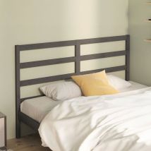 Skm - Tête De Lit Gris 126x4x100 Cm Bois Massif De Pin
